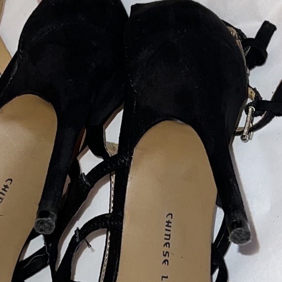 Chinese Laundry Lacey Micro suede ankle strap heels strappy sandals Sz 8 1/2 - Picture 7 of 10